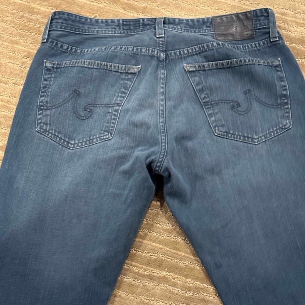 AG Adriano Goldschmied Blue Straight Jeans 30x34 - Picture 4 of 9